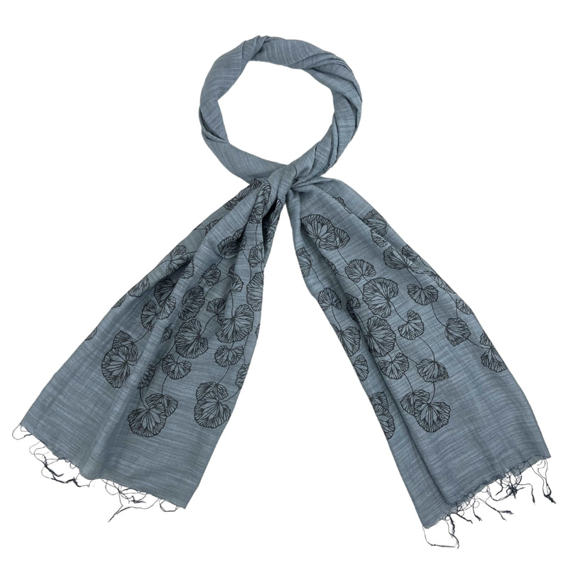 Humble Hilo Silk Blend Scarf, Blooming Stencils