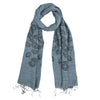 Humble Hilo Silk Blend Scarf, Blooming Stencils