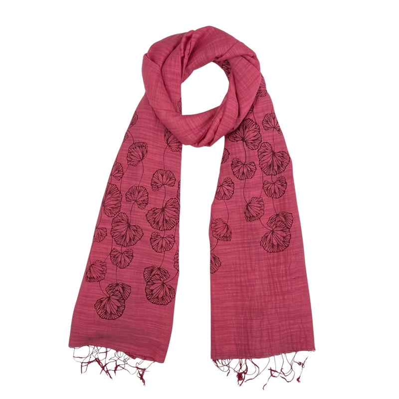 Humble Hilo Silk Blend Scarf, Blooming Stencils