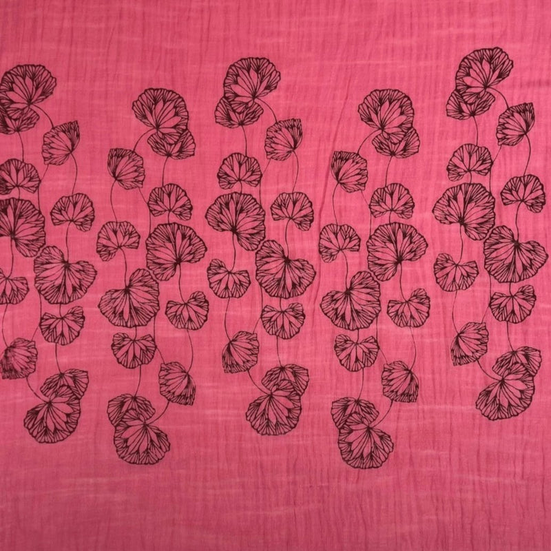 Humble Hilo Silk Blend Scarf, Blooming Stencils