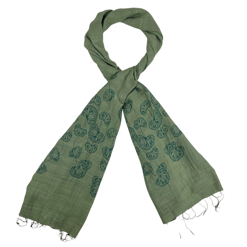 Humble Hilo Silk Blend Scarf, Blooming Stencils