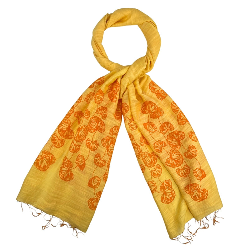 Humble Hilo Silk Blend Scarf, Blooming Stencils