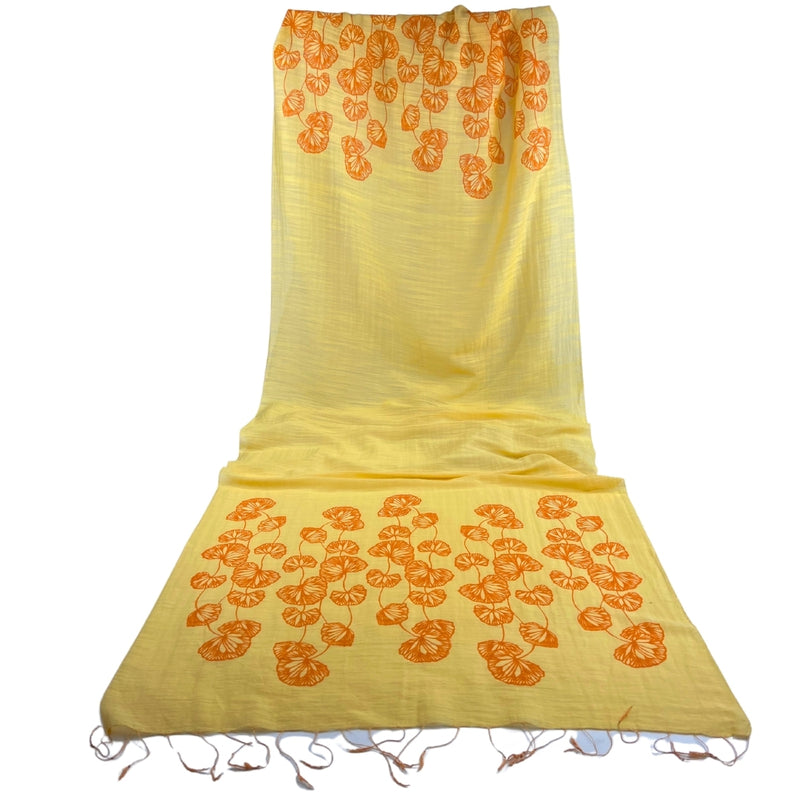 Humble Hilo Silk Blend Scarf, Blooming Stencils