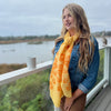 Humble Hilo Silk Blend Scarf, Blooming Stencils