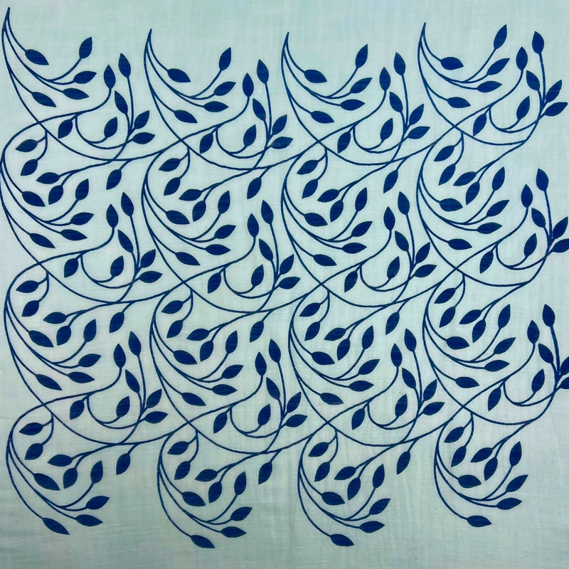 Humble Hilo Silk Blend Scarf, Blooming Stencils