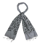 Humble Hilo Silk Blend Scarf, Blooming Stencils