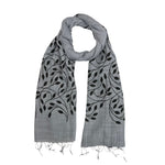 Humble Hilo Silk Blend Scarf, Blooming Stencils