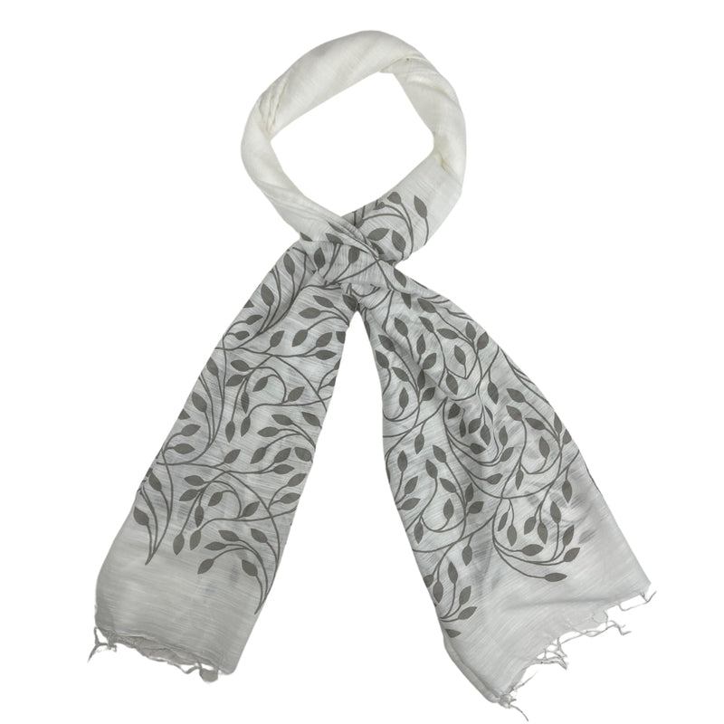 Humble Hilo Silk Blend Scarf, Blooming Stencils