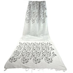 Humble Hilo Silk Blend Scarf, Blooming Stencils