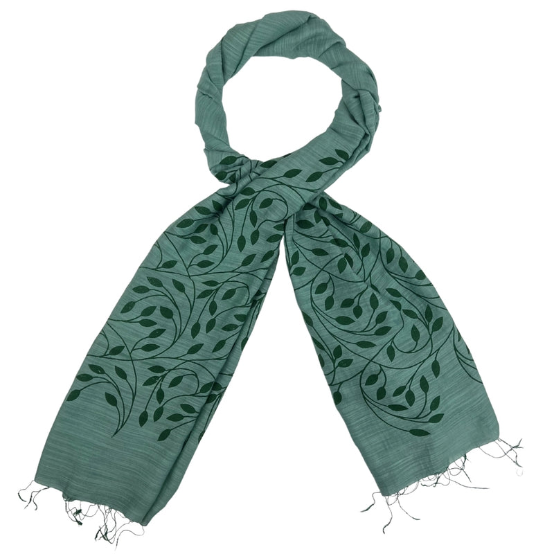 Humble Hilo Silk Blend Scarf, Blooming Stencils