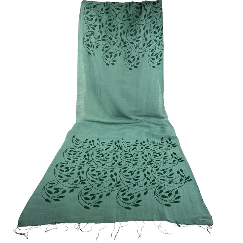 Humble Hilo Silk Blend Scarf, Blooming Stencils