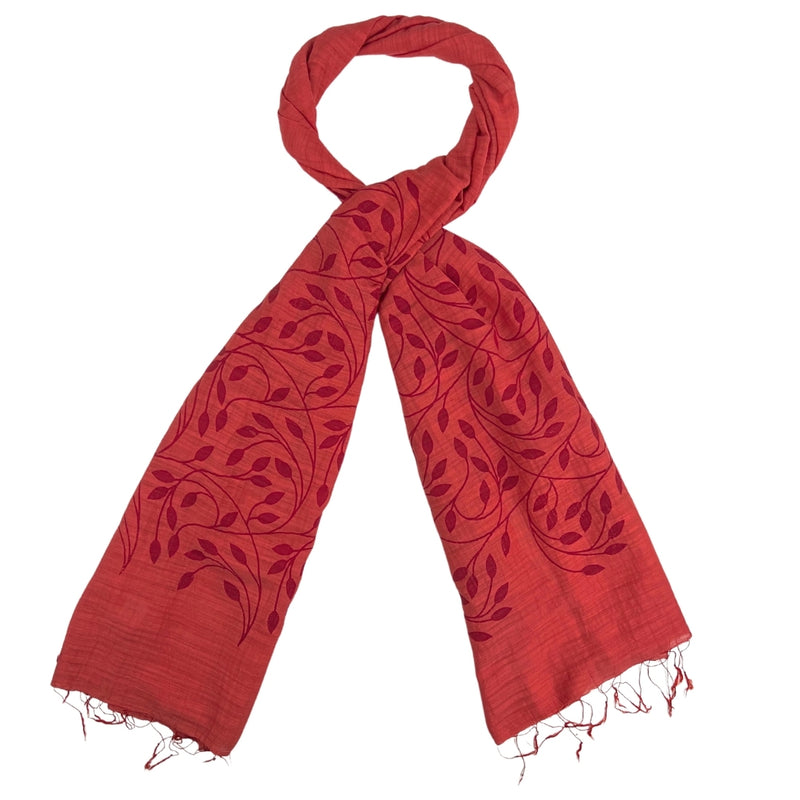 Humble Hilo Silk Blend Scarf, Blooming Stencils