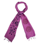 Humble Hilo Silk Blend Scarf, Blooming Stencils