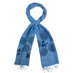 Humble Hilo Silk Blend Scarf, Blooming Stencils