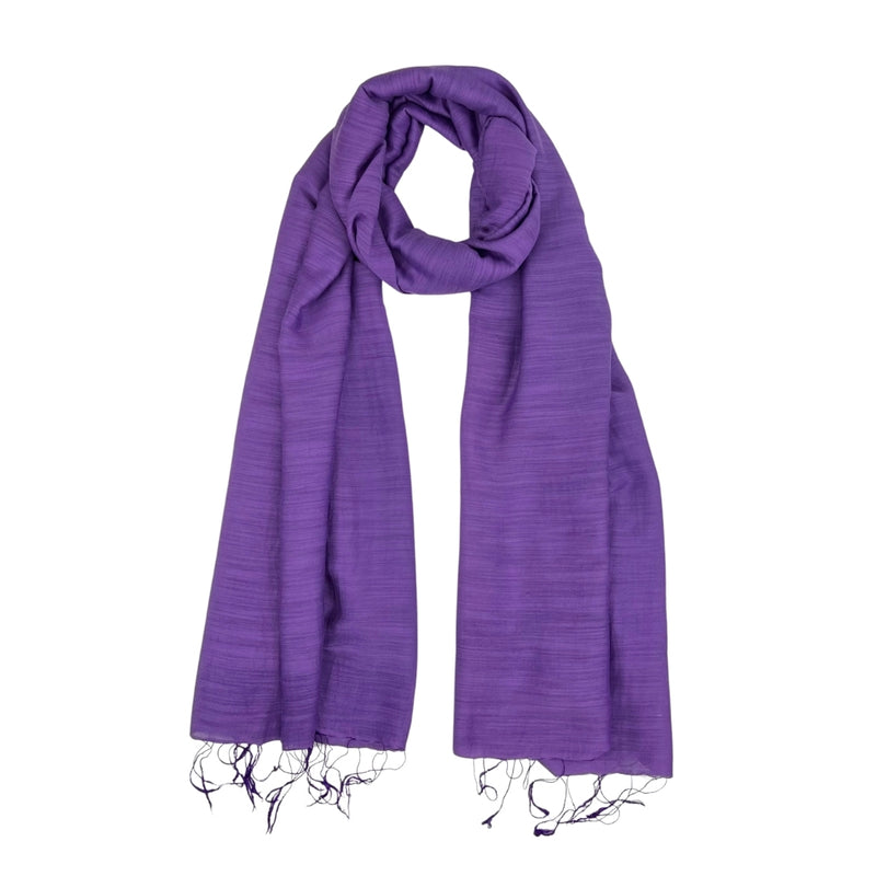 Humble Hilo Silk Blend Scarf in Solid Hues