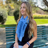 Humble Hilo Silk Blend Scarf with Tight Stripes