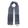 Humble Hilo Silk Blend Scarf with Tight Stripes