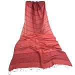 Humble Hilo Silk Blend Scarf with Tight Stripes