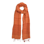 Humble Hilo Silk Blend Scarf with Tight Stripes