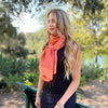 Humble Hilo Silk Blend Scarf with Tight Stripes