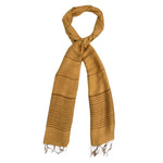 Humble Hilo Silk Blend Scarf with Tight Stripes