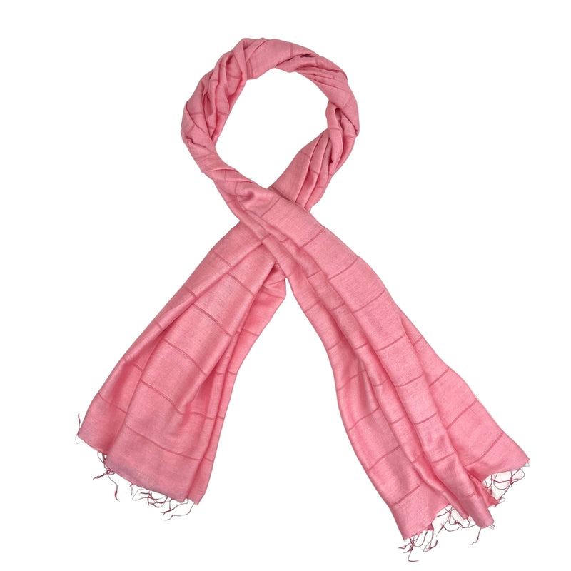 Humble Hilo Silk Blend Scarf with Subtle Stripes