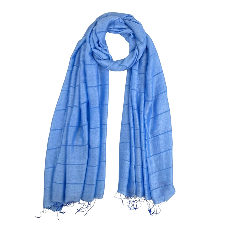 Humble Hilo Silk Blend Scarf with Subtle Stripes