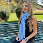 Humble Hilo Silk Blend Scarf with Subtle Stripes