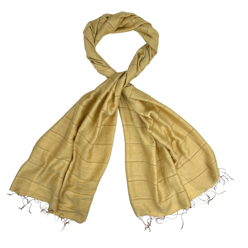 Humble Hilo Silk Blend Scarf with Subtle Stripes