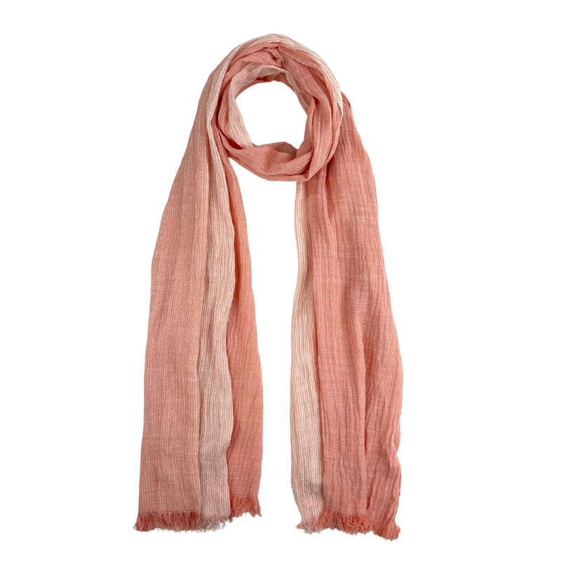 Humble Hilo Cumulus 100% Cotton Scarf Gauzy Stripes