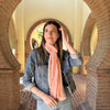 Humble Hilo Cumulus 100% Cotton Scarf Gauzy Stripes
