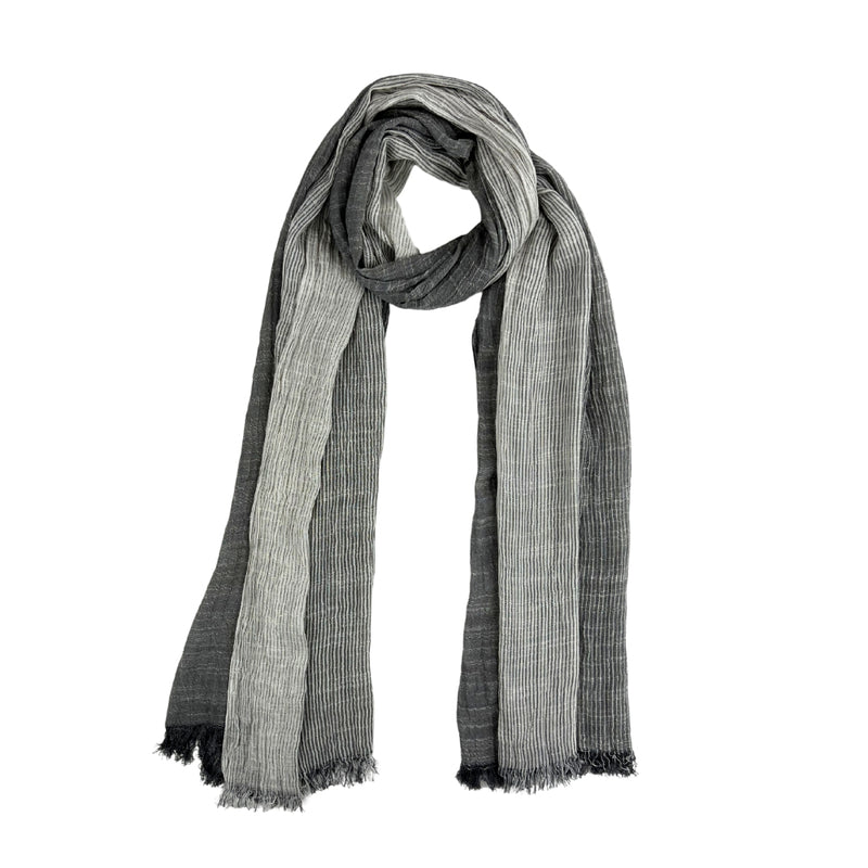 Humble Hilo Cumulus 100% Cotton Scarf Gauzy Stripes