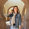Humble Hilo Cumulus 100% Cotton Scarf Gauzy Stripes
