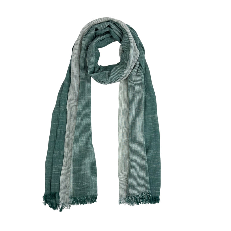 Humble Hilo Cumulus 100% Cotton Scarf Gauzy Stripes