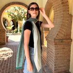 Humble Hilo Cumulus 100% Cotton Scarf Gauzy Stripes