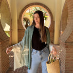 Humble Hilo Cumulus 100% Cotton Scarf Gauzy Stripes