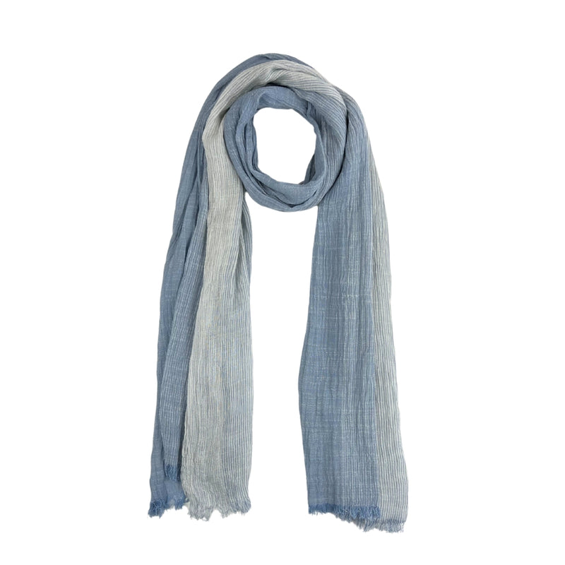 Humble Hilo Cumulus 100% Cotton Scarf Gauzy Stripes