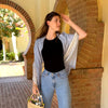 Humble Hilo Cumulus 100% Cotton Scarf Gauzy Stripes