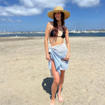 Humble Hilo Cumulus 100% Cotton Scarf Gauzy Stripes