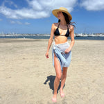 Humble Hilo Cumulus 100% Cotton Scarf Gauzy Stripes