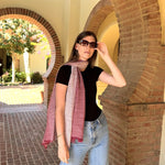 Humble Hilo Cumulus 100% Cotton Scarf Gauzy Stripes