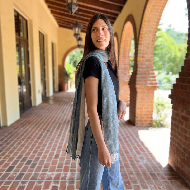 Humble Hilo Loomed Scarf Broad Stripes