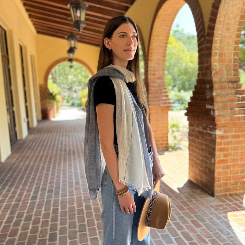 Humble Hilo Loomed Scarf Broad Stripes