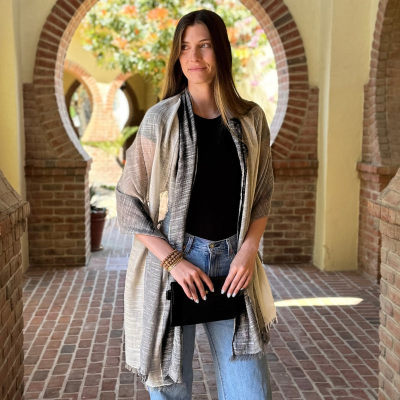 Humble Hilo Loomed Scarf Broad Stripes