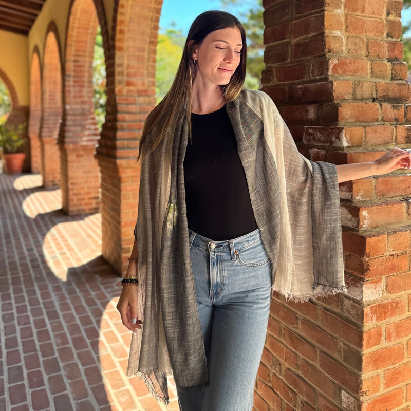 Humble Hilo Loomed Scarf Broad Stripes