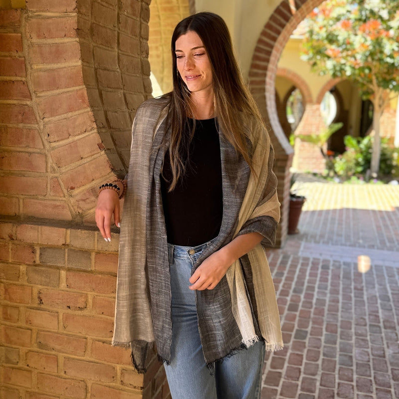 Humble Hilo Loomed Scarf Broad Stripes