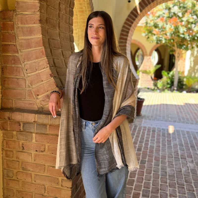 Humble Hilo Loomed Scarf Broad Stripes