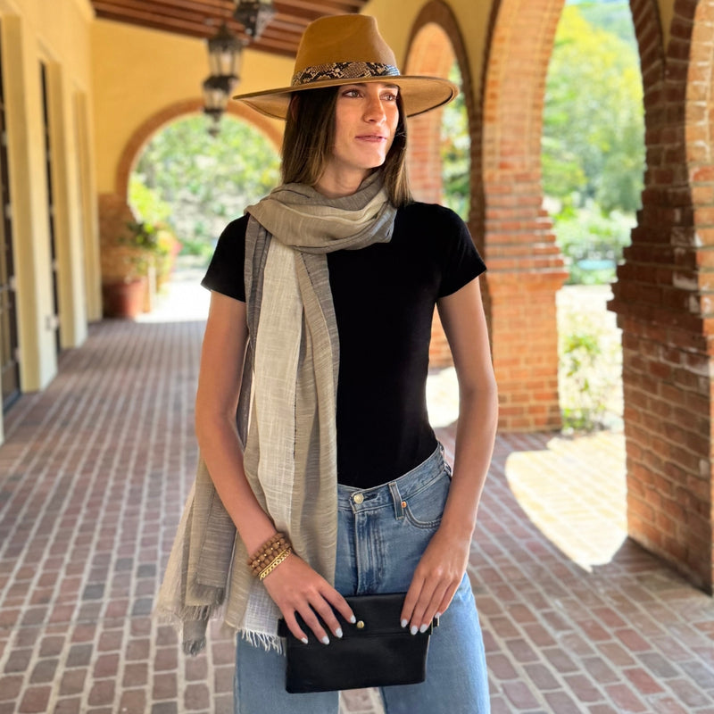 Humble Hilo Loomed Scarf Broad Stripes