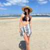 Humble Hilo Loomed Cotton Blend Scarf Pinstripes