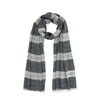 Humble Hilo Loomed Cotton Blend Scarf Pinstripes